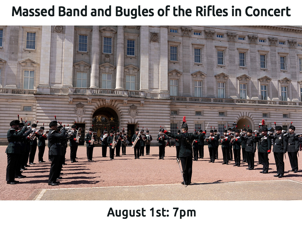 Massed Band and Bugles of the Rifles in concert